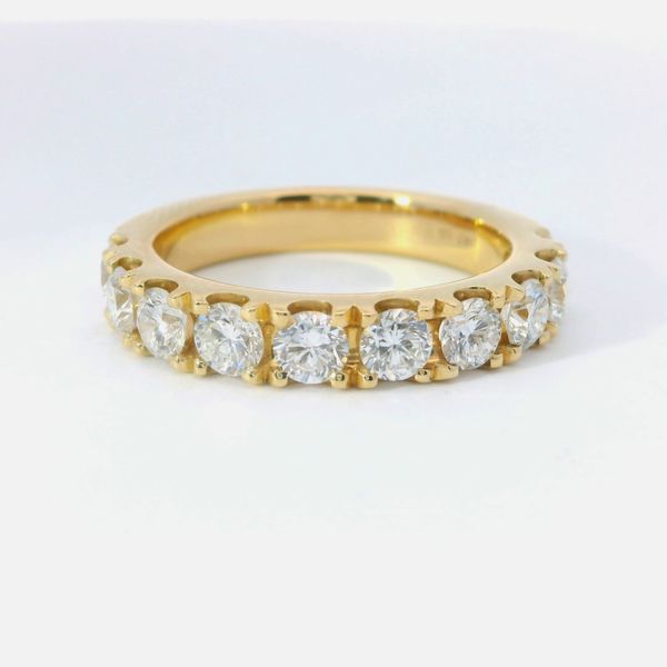 14K Yellow Gold Four-Prong Lab-Grown Diamond Bridal Band Bradley's Jewelers Jacksonville, NC