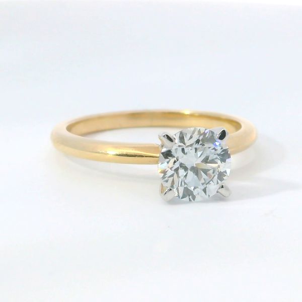 14K Yellow Gold 1.00Ct Round Lab Grown Diamond Solitaire Ring Image 2 Bradley's Jewelers Jacksonville, NC