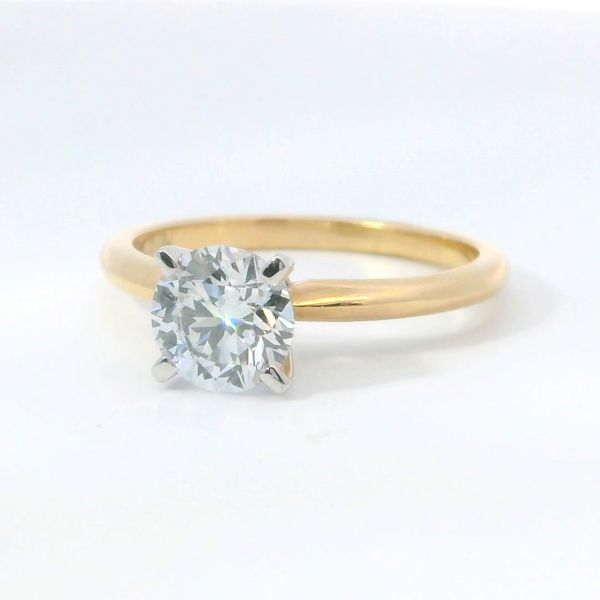 14K Yellow Gold 1.00Ct Round Lab Grown Diamond Solitaire Ring Image 3 Bradley's Jewelers Jacksonville, NC