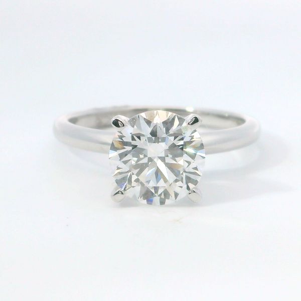 Lab Grown Diamond Solitaire Ring 14K White Gold – 2.00 Ct Round E VS1 Bradley's Jewelers Jacksonville, NC