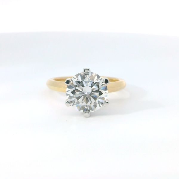 Yellow 14K Lab Grown Diamond Solitaire Ring – 3.04 Ct Round E VS1 Bradley's Jewelers Jacksonville, NC