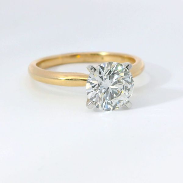 14K Yellow Gold 1.49 Ct Round Lab Grown Diamond Solitaire Engagement Ring | Bradley's Jewelers Jacksonville NC Image 2 Bradley's Jewelers Jacksonville, NC