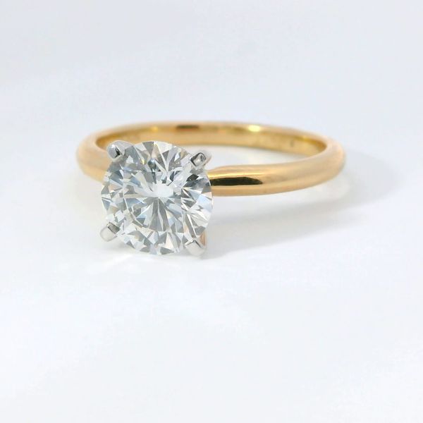 14K Yellow Gold 1.49 Ct Round Lab Grown Diamond Solitaire Engagement Ring | Bradley's Jewelers Jacksonville NC Image 3 Bradley's Jewelers Jacksonville, NC