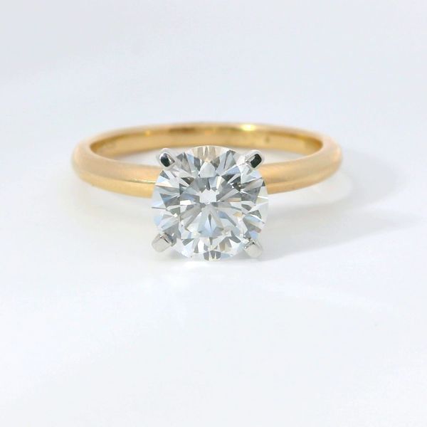 14K Yellow Gold 1.49 Ct Round Lab Grown Diamond Solitaire Engagement Ring | Bradley's Jewelers Jacksonville NC Image 4 Bradley's Jewelers Jacksonville, NC