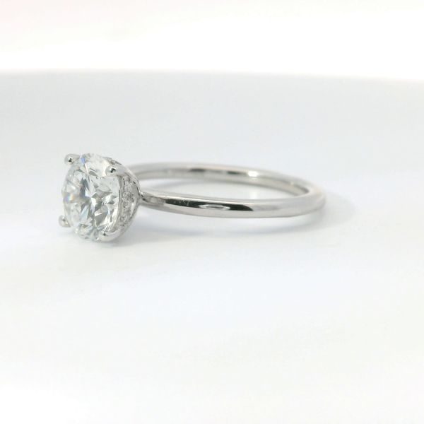 14K White Gold 1.64 CTW Lab-Grown Diamond Hidden Halo Bridal Ring Image 3 Bradley's Jewelers Jacksonville, NC