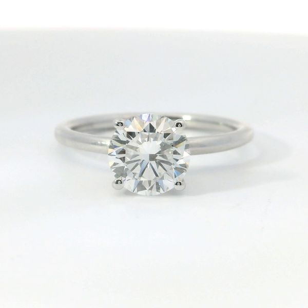 14K White Gold 1.64 CTW Lab-Grown Diamond Hidden Halo Bridal Ring Bradley's Jewelers Jacksonville, NC