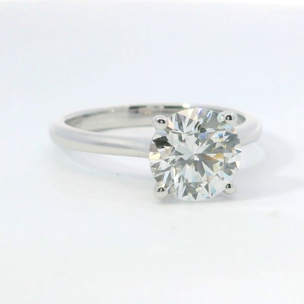 White 14K Lab Grown Diamond Solitaire Ring – 2.04 Ct Round E VVS2 Image 2 Bradley's Jewelers Jacksonville, NC