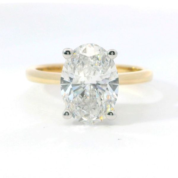Yellow 14K Lab Grown Diamond Solitaire Ring – 3.08 Ct Oval E VVS2 Bradley's Jewelers Jacksonville, NC
