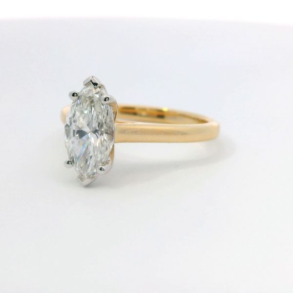 14K Yellow Gold Marquise Lab Grown Diamond Solitaire Ring 1.54 CT Image 3 Bradley's Jewelers Jacksonville, NC