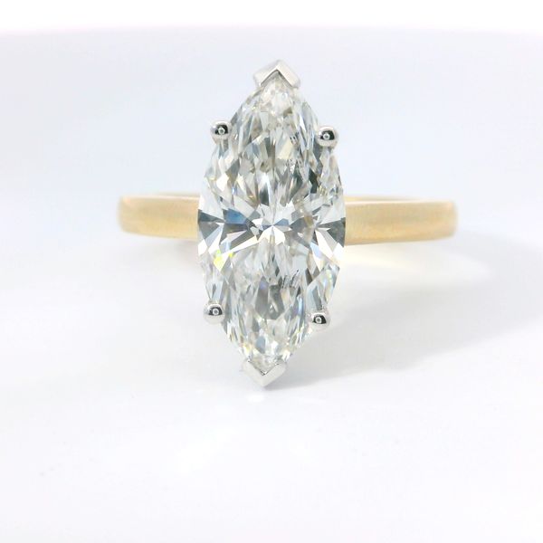Yellow 14K Lab Grown Diamond Solitaire Ring – 3.10 Ct Marquise E VS1 Bradley's Jewelers Jacksonville, NC