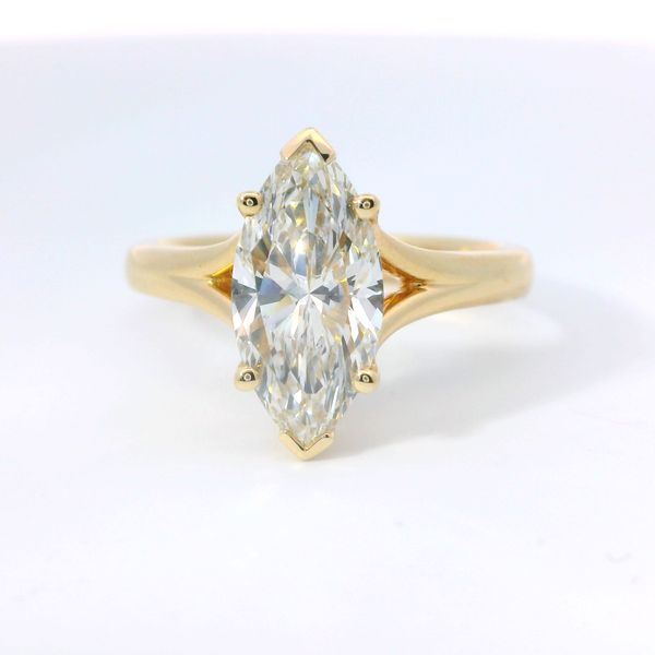 Yellow 14K Lab Grown Diamond Split Shank Bridal Ring – 2.08 Ct Marquise E VVS2 Bradley's Jewelers Jacksonville, NC