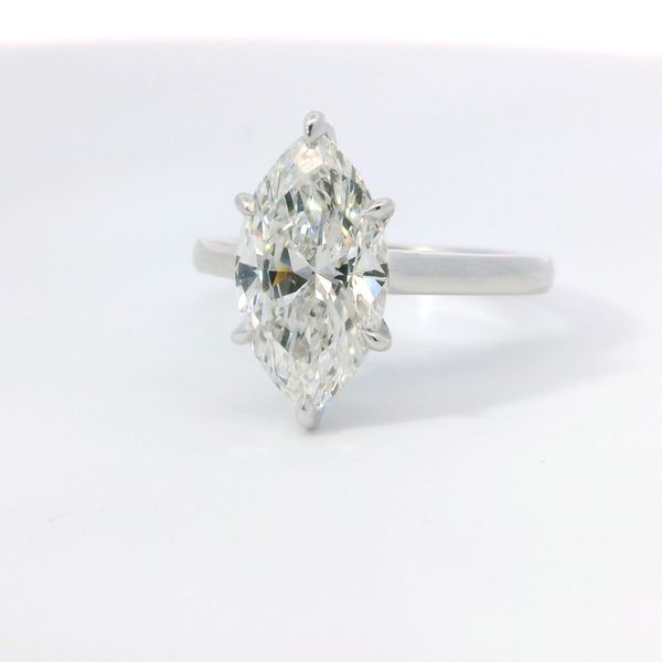 14K White Gold 3.07 Ct Marquise Lab Grown Diamond Solitaire Engagement Ring | Bradley's Jewelers Jacksonville NC Bradley's Jewelers Jacksonville, NC