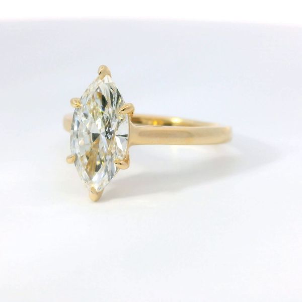14K Yellow Gold 1.97 Ct Marquise Lab Grown Diamond Solitaire Engagement Ring | Bradley's Jewelers Jacksonville NC Image 3 Bradley's Jewelers Jacksonville, NC