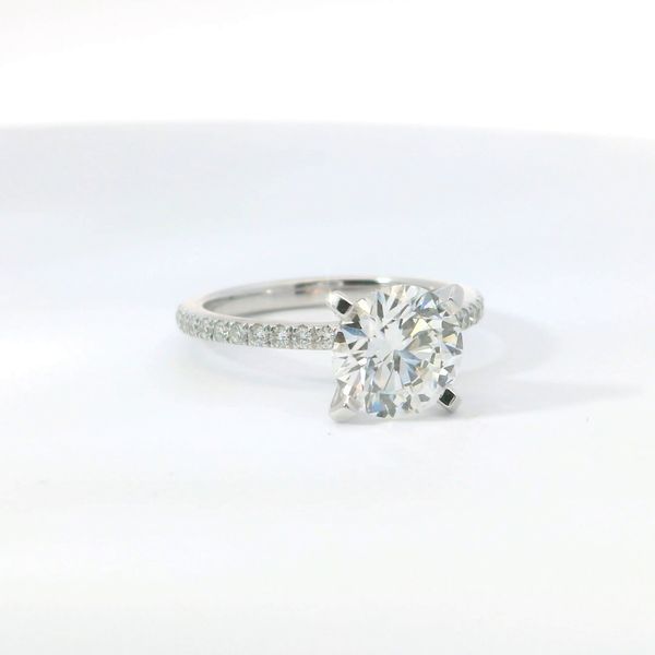 14K White Gold 2.04Ct Round Lab Grown Diamond Engagement Ring Image 2 Bradley's Jewelers Jacksonville, NC