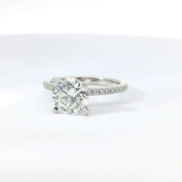 14K White Gold 2.04Ct Round Lab Grown Diamond Engagement Ring Image 3 Bradley's Jewelers Jacksonville, NC