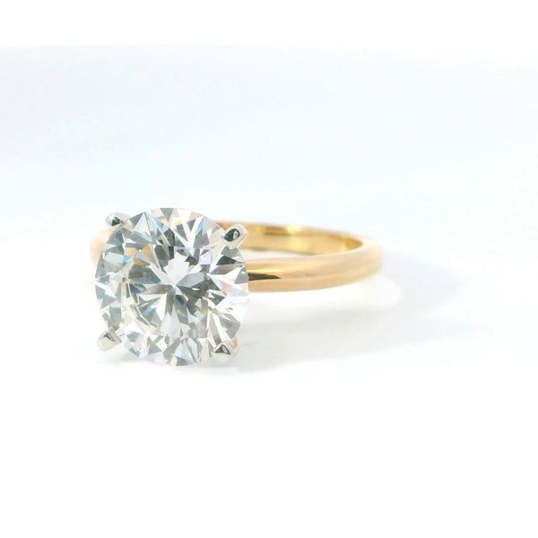 14K Yellow Gold 3.02Ct Round F VVS2 Lab Grown Diamond Solitaire Image 3 Bradley's Jewelers Jacksonville, NC