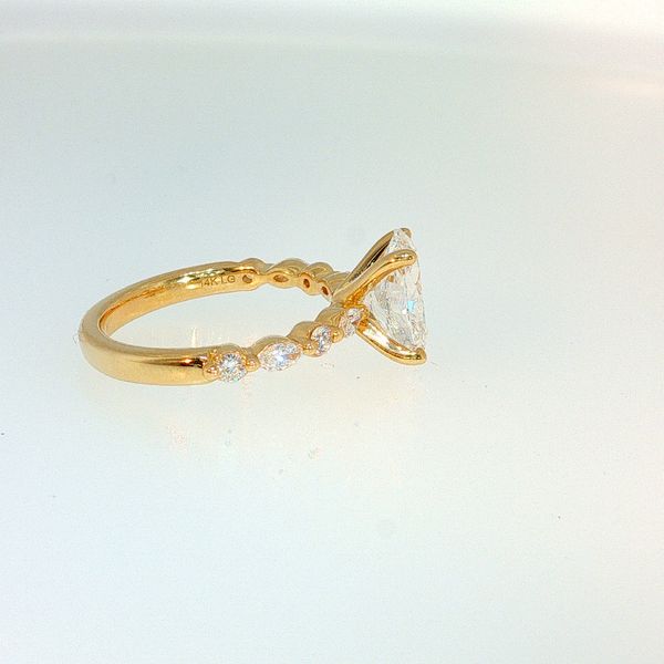 14K Yellow Gold 2.06 Ct Oval Lab Grown Diamond Engagement Ring Image 2 Bradley's Jewelers Jacksonville, NC