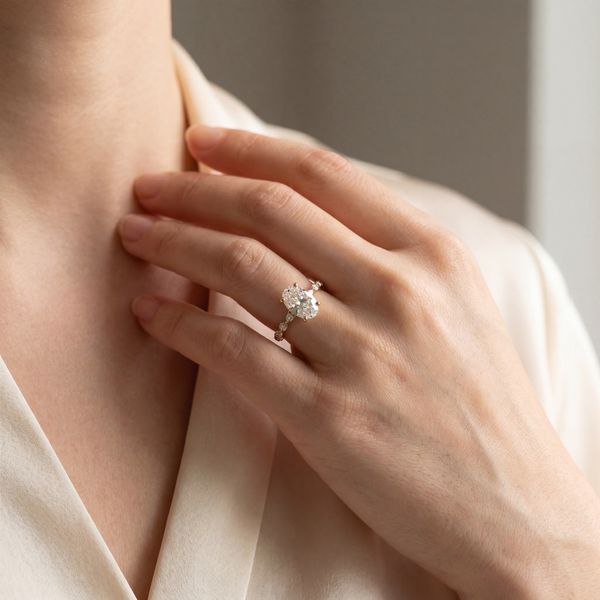 14K Yellow Gold 2.06 Ct Oval Lab Grown Diamond Engagement Ring Image 3 Bradley's Jewelers Jacksonville, NC