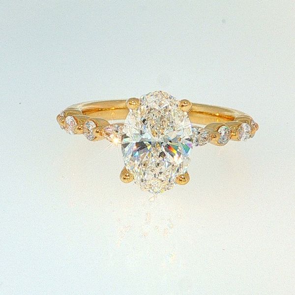 14K Yellow Gold 2.06 Ct Oval Lab Grown Diamond Engagement Ring Bradley's Jewelers Jacksonville, NC