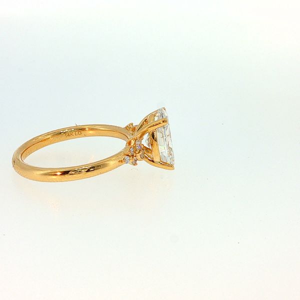 14K Yellow Gold 2.00 Ct Oval Lab Grown Diamond Engagement Ring Image 2 Bradley's Jewelers Jacksonville, NC