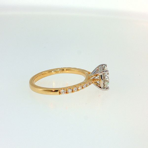 14kt Yellow Gold Round Center Laboratory Grown Diamond Engagement Ring Image 4 Bradley's Jewelers Jacksonville, NC