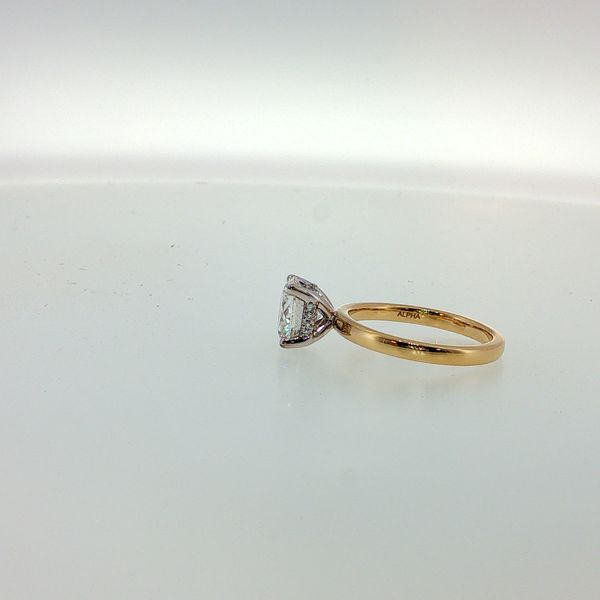 Perfect Love 14K Yellow Gold Hidden Halo Round Lab Grown Diamond Ring Image 2 Bradley's Jewelers Jacksonville, NC