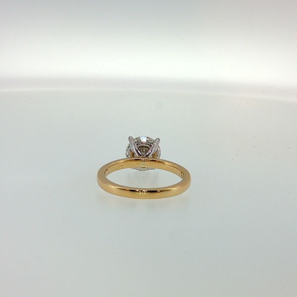 Perfect Love 14K Yellow Gold Hidden Halo Round Lab Grown Diamond Ring Image 3 Bradley's Jewelers Jacksonville, NC