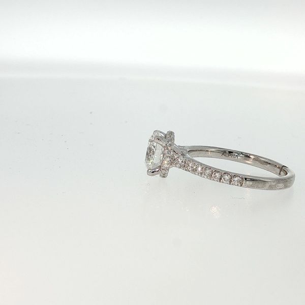 14K White Gold 1.57 Ct Round Lab Grown Diamond Hidden Halo Ring Image 3 Bradley's Jewelers Jacksonville, NC