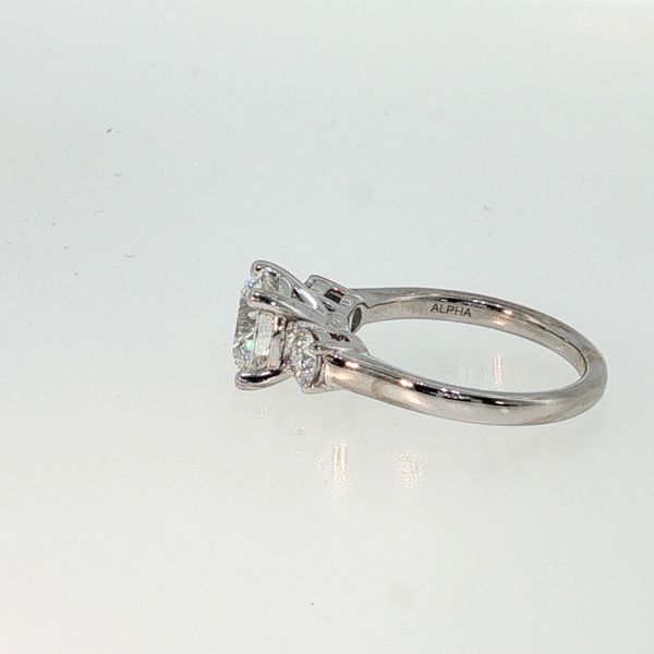 14K White Gold 2.05 Ct Round 3 Stone Lab Grown Diamond Bridal Ring Image 2 Bradley's Jewelers Jacksonville, NC