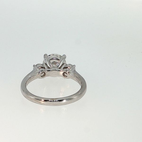 14K White Gold 2.05 Ct Round 3 Stone Lab Grown Diamond Bridal Ring Image 3 Bradley's Jewelers Jacksonville, NC