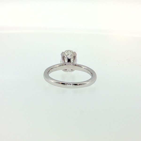 Perfect Love 14K White Gold Oval Lab Grown Diamond Ring Image 4 Bradley's Jewelers Jacksonville, NC