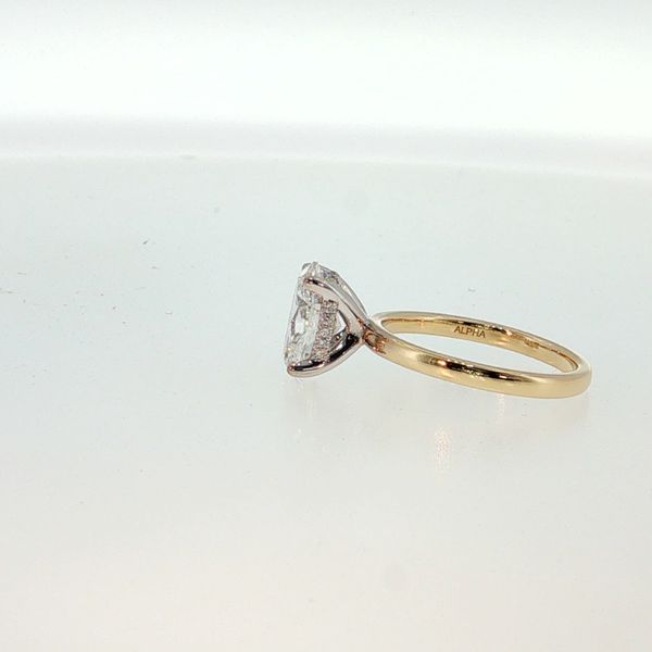Perfect Love 14K Yellow Gold Hidden Halo Oval Lab Grown Diamond Ring Image 3 Bradley's Jewelers Jacksonville, NC