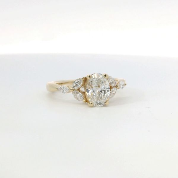 Perfect Love 14K Yellow Gold Oval Lab Grown Diamond Ring 1.38 CTW Image 2 Bradley's Jewelers Jacksonville, NC
