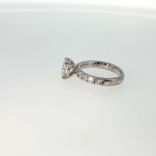 14K White Gold 2.00 Ct Round Lab Grown Diamond Bridal Ring Image 2 Bradley's Jewelers Jacksonville, NC