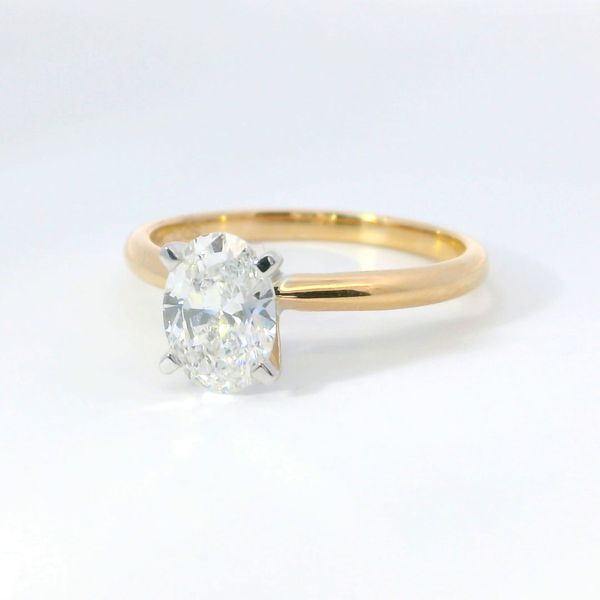 14K Yellow Gold 1.00 CTW Oval Lab Grown Diamond Solitaire Engagement Ring | Bradley's Jewelers Jacksonville NC Image 2 Bradley's Jewelers Jacksonville, NC