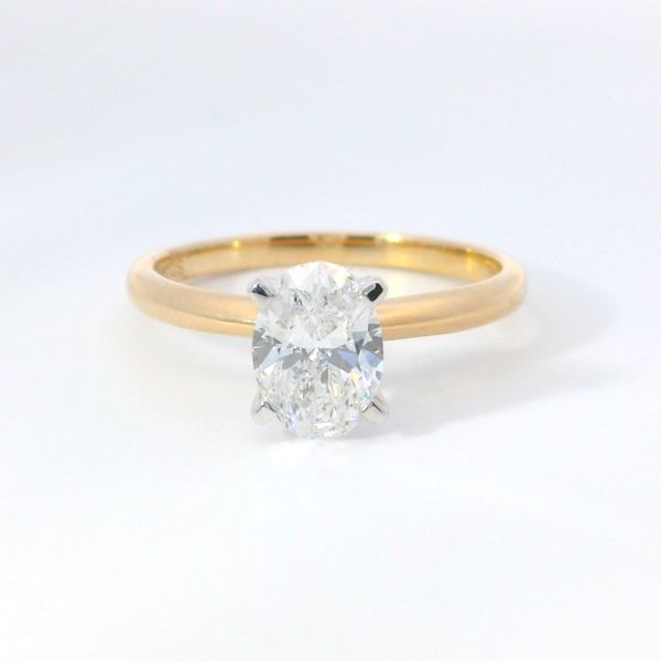 14K Yellow Gold 1.00 CTW Oval Lab Grown Diamond Solitaire Engagement Ring | Bradley's Jewelers Jacksonville NC Bradley's Jewelers Jacksonville, NC