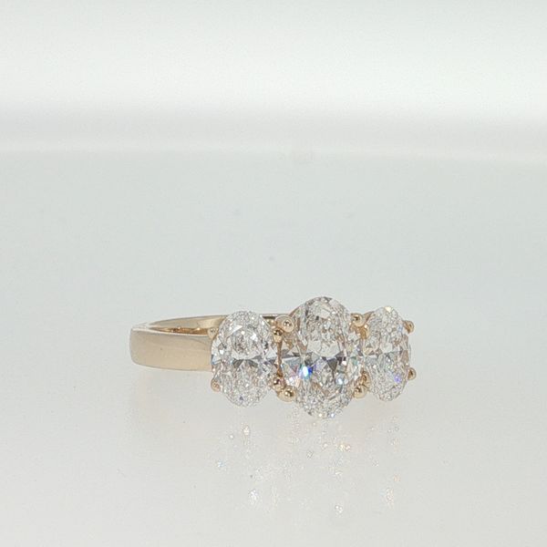 Yellow 14K 3-Stone Lab Grown Diamond Ring – 2.0 Ctw Image 2 Bradley's Jewelers Jacksonville, NC