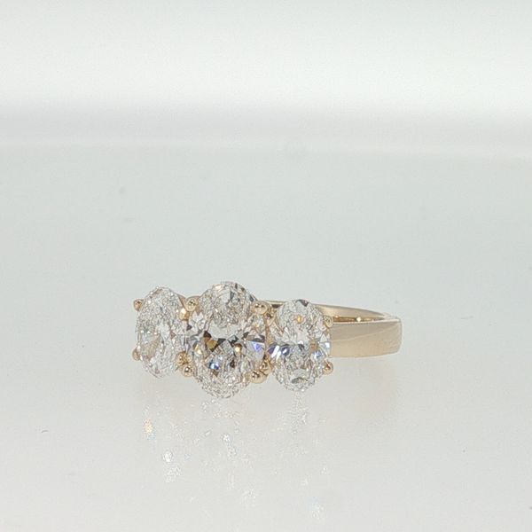 Yellow 14K 3-Stone Lab Grown Diamond Ring – 2.0 Ctw Image 3 Bradley's Jewelers Jacksonville, NC