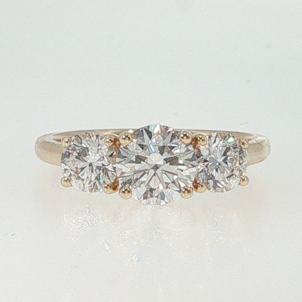 Yellow 14K 3-Stone Diamond Ring 2.00 Ctw Lab Grown Diamond Bradley's Jewelers Jacksonville, NC