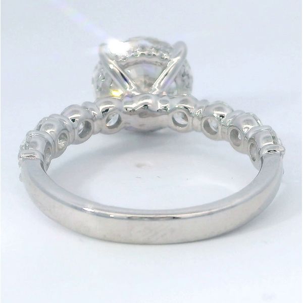 14K White Gold Semi Eternity Lab Grown Diamond Bridal Ring 4.33 CTW Round & Pear Diamonds | Bradley's Jewelers Image 2 Bradley's Jewelers Jacksonville, NC