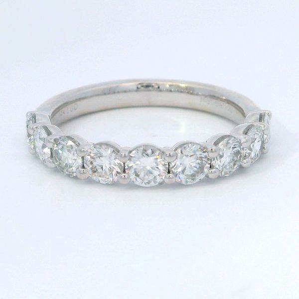 White No Cert 14 Karat Semi-Eternity Laboratory Grown Diamond Bridal With 9 = 1.375Twt Round E/F Vs2 Diamonds Bradley's Jewelers Jacksonville, NC