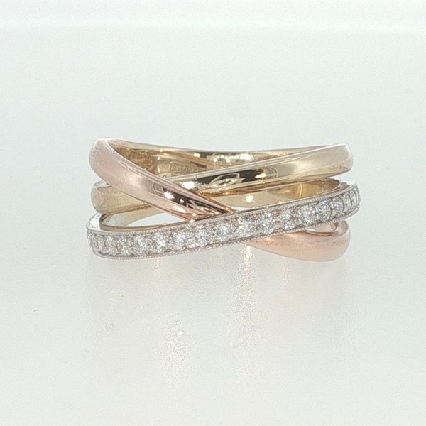 14K Tri-Tone Lab-Grown Diamond Fashion Ring (0.29 CTW) Bradley's Jewelers Jacksonville, NC