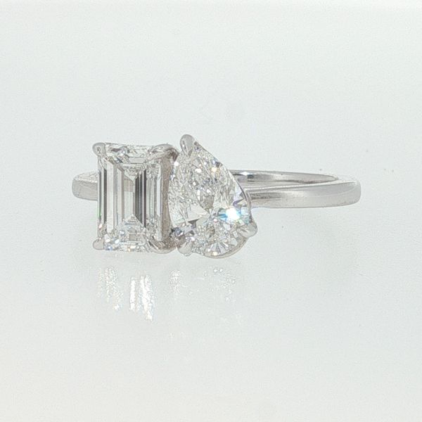 14K White Gold Moi Et Toi Lab Grown Diamond Ring 1.75CTW Image 3 Bradley's Jewelers Jacksonville, NC
