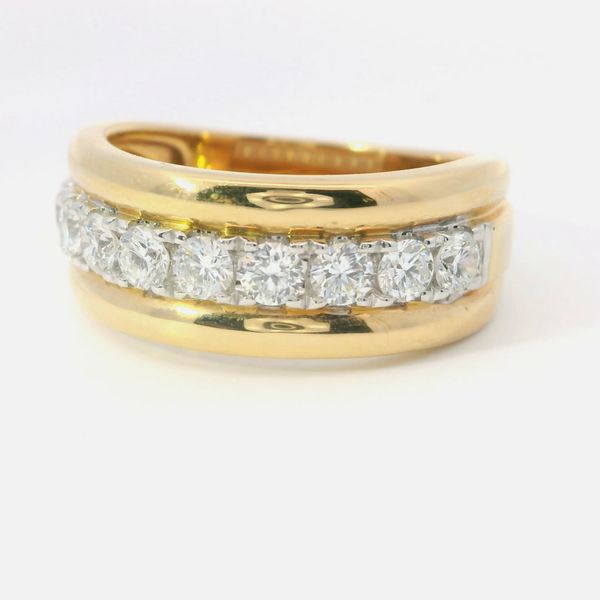 14K Yellow Gold Lab-Grown Diamond Channel Fashion Ring (0.72 CTW) Image 2 Bradley's Jewelers Jacksonville, NC
