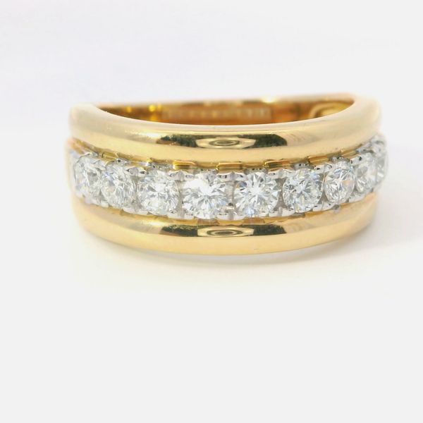 14K Yellow Gold Lab-Grown Diamond Channel Fashion Ring (0.72 CTW) Image 3 Bradley's Jewelers Jacksonville, NC