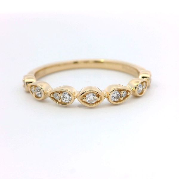 Yellow 14 Karat Laboratory Grown Fashion Rings With 13 = 0.16Tw Round E/F Vs2 Diamonds Bradley's Jewelers Jacksonville, NC