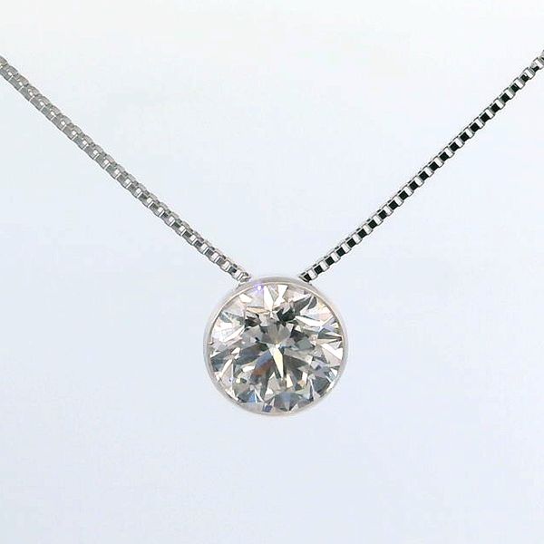14K White Gold 1.00 Ct Lab-Grown Diamond Bezel-Set Solitaire Ring Bradley's Jewelers Jacksonville, NC