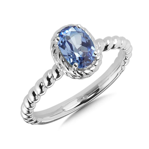 Sterling Silver Created Blue Sapphire Birthstone Ring Bradley's Jewelers Jacksonville, NC