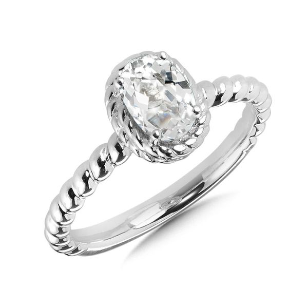 Sterling Silver Created White Sapphire Birthstone Bradley's Jewelers Jacksonville, NC