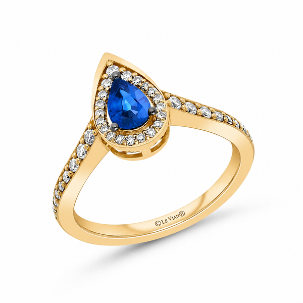 LeVian Sapphire & Nude Diamond Ring in 14K Honey Gold | Bradley's Jewelers Bradley's Jewelers Jacksonville, NC